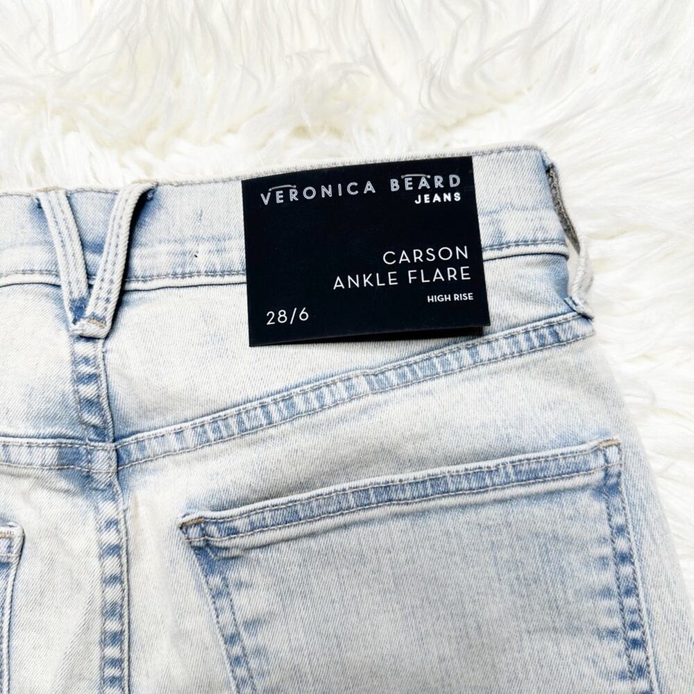 Veronica Beard Carson Light Blue Ankle Flare Jeans 28 - Picture 4 of 11